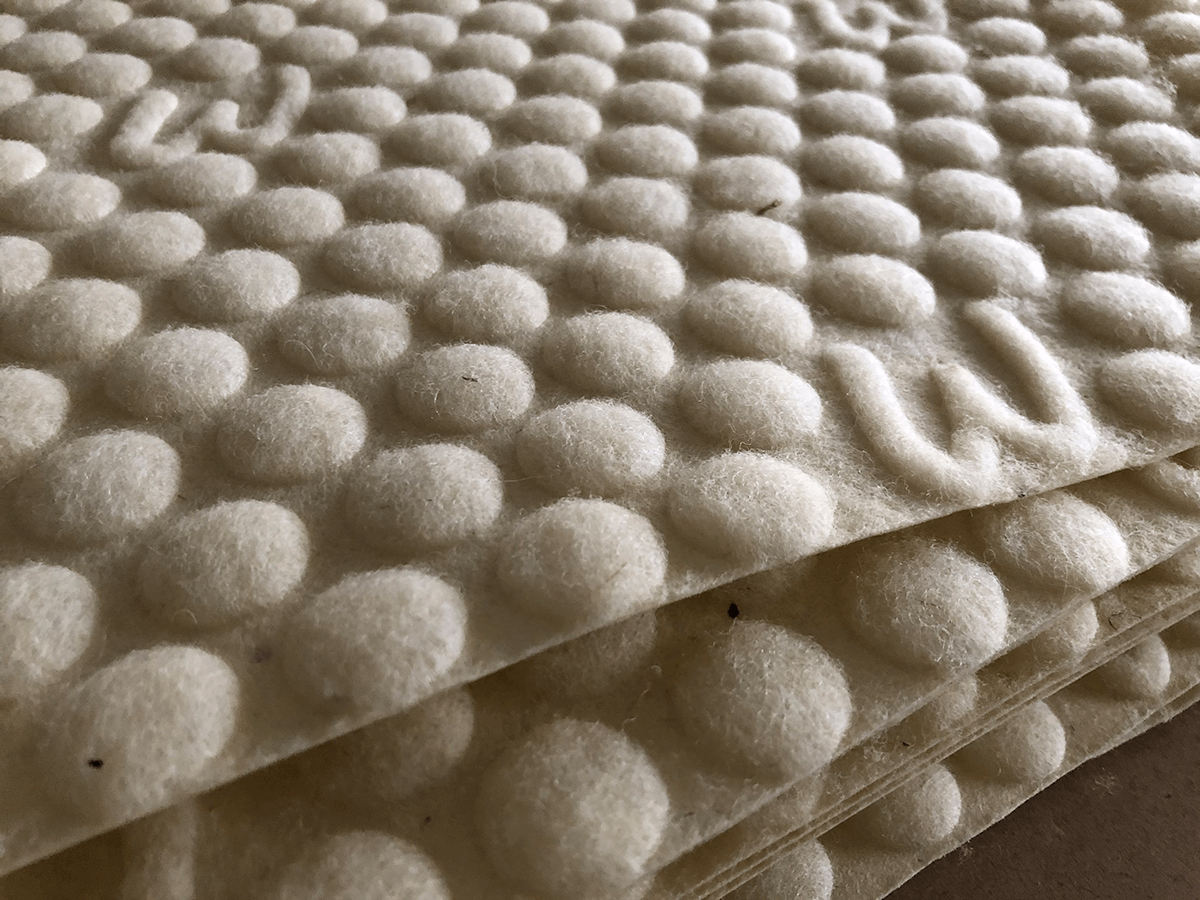 Bubble wool as sheet materia